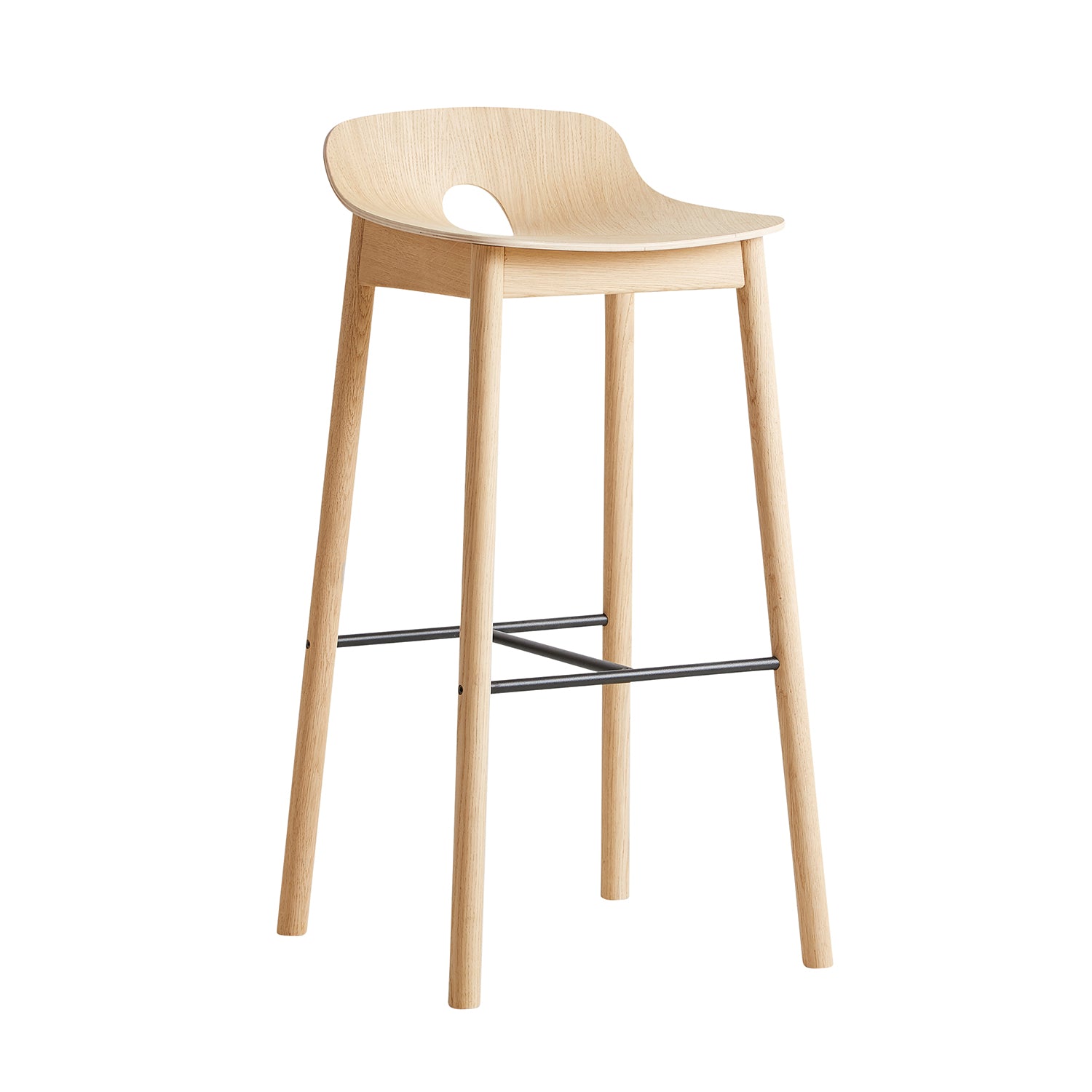 Woud Mono Bar Stool in oak