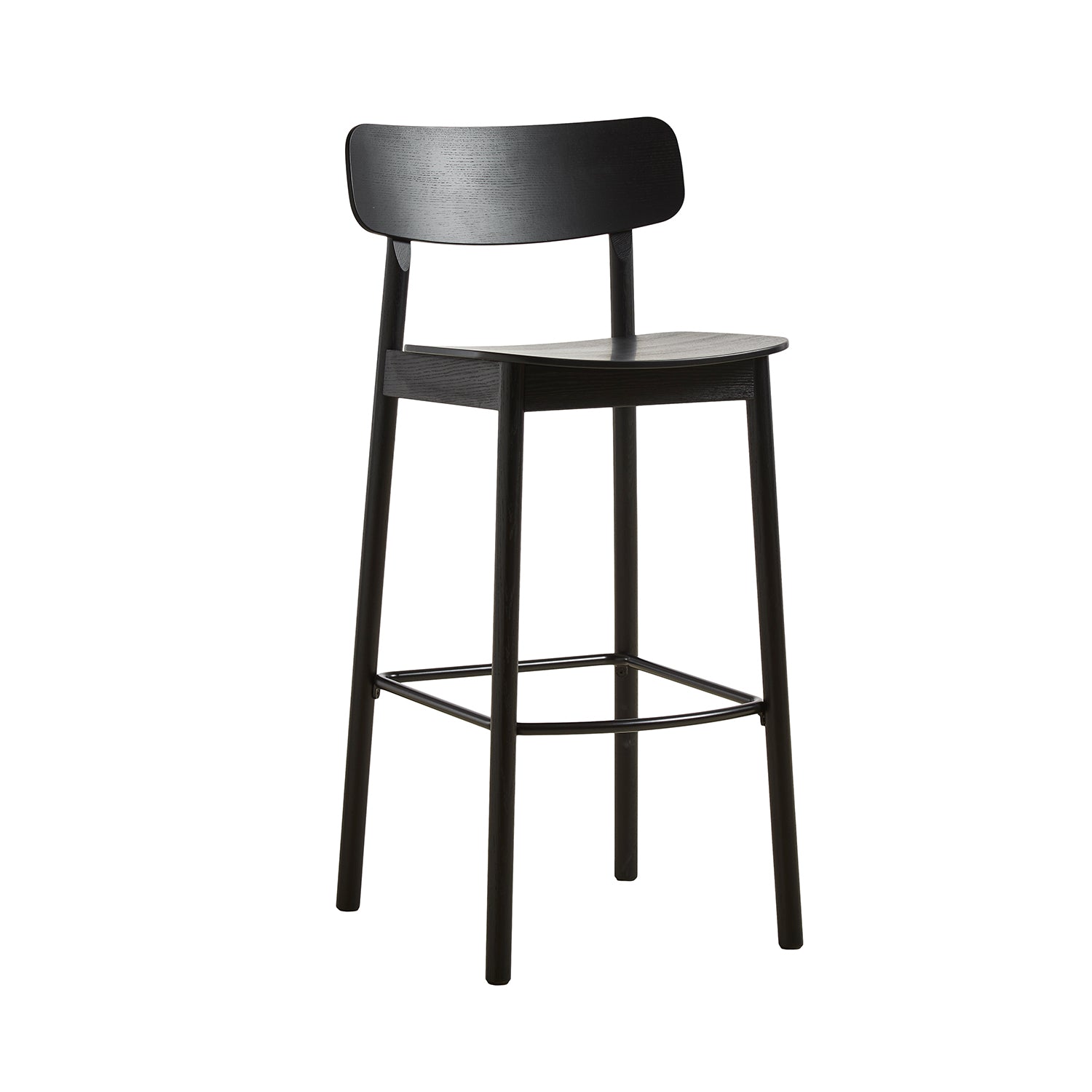 Woud Soma Bar Stool in black 