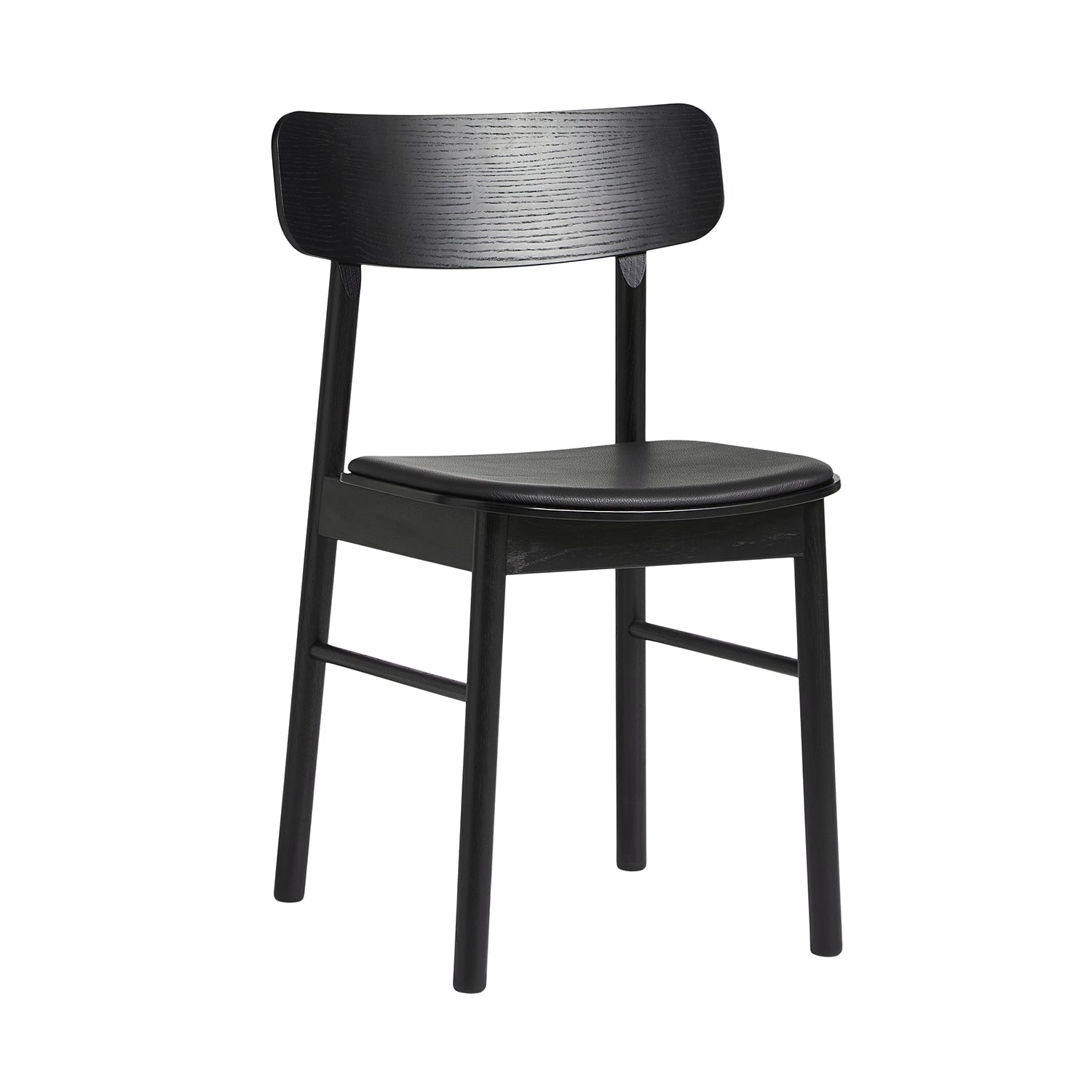 Woud Soma Dining Chair in black with black leather