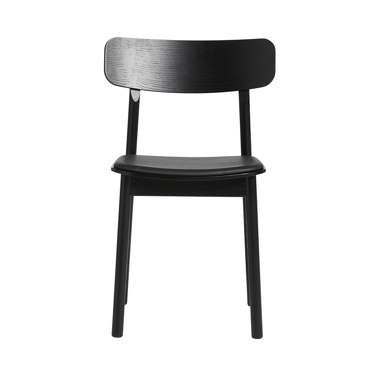 Woud Soma Dining Chair in black with black leather