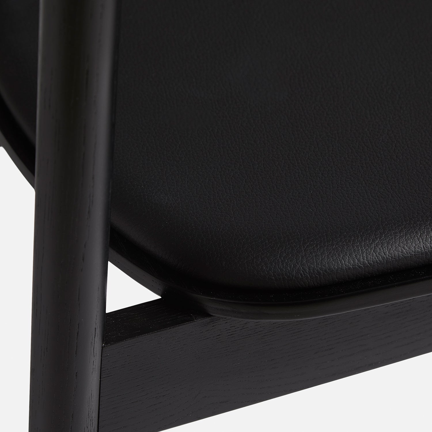 Woud Soma Dining Chair in black with black leather