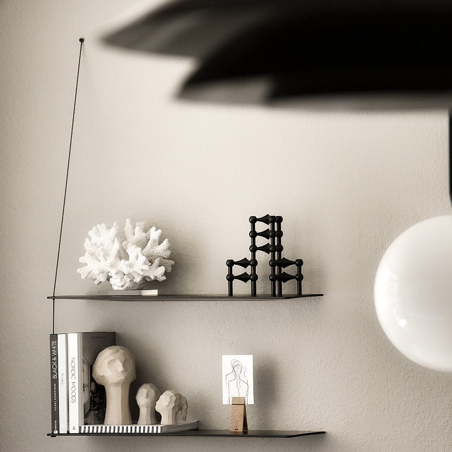 Woud Stedge Shelf 80cm in black