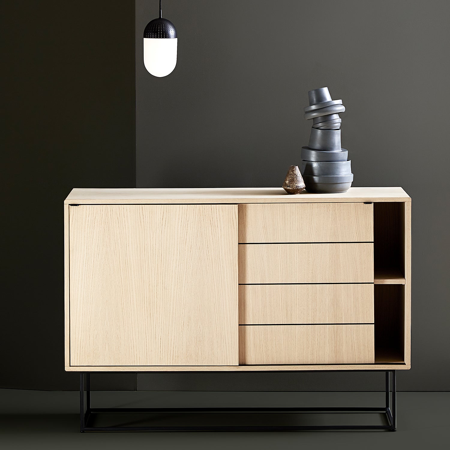 Woud Virka Sideboard High in white oak