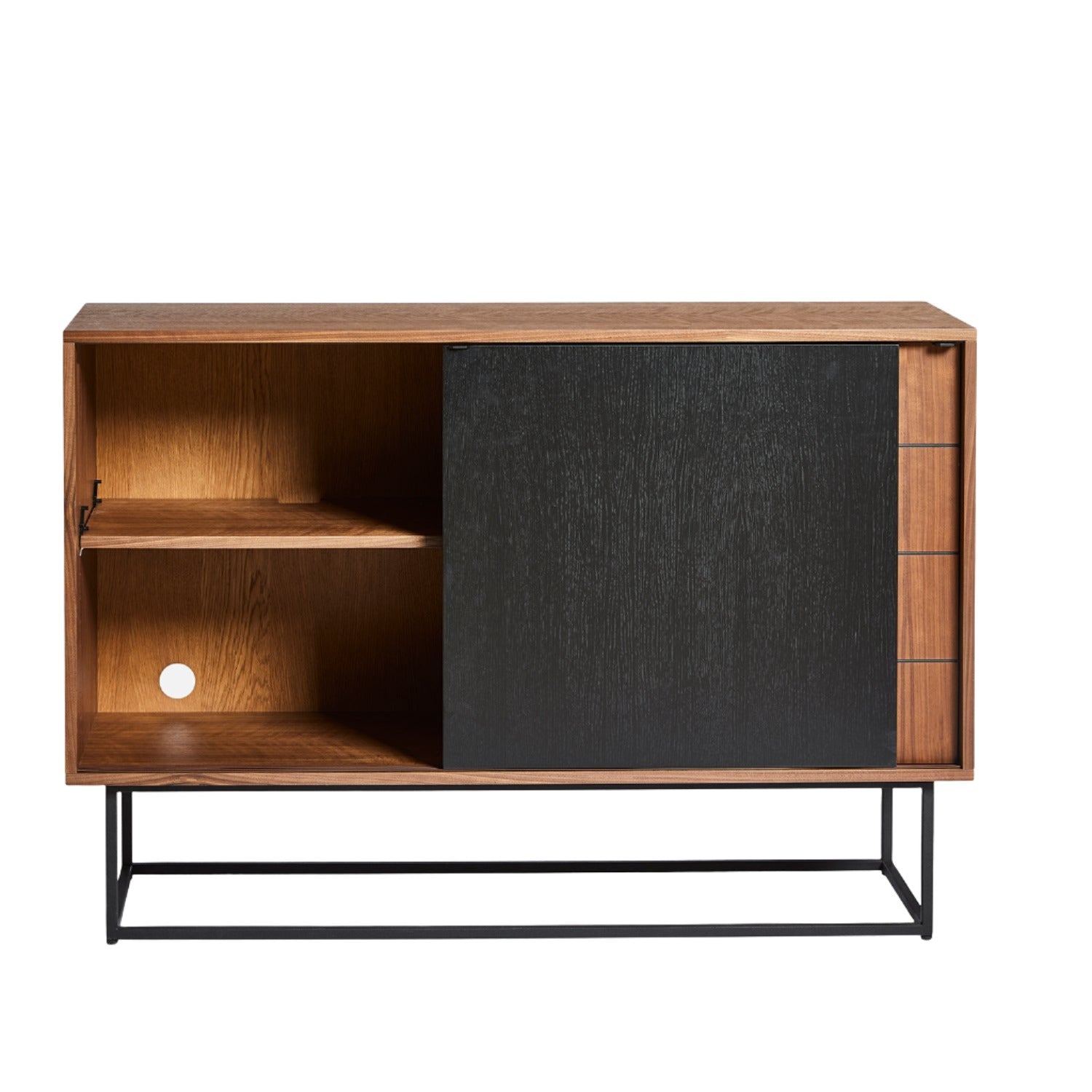 Woud Virka Sideboard High in walnut and black