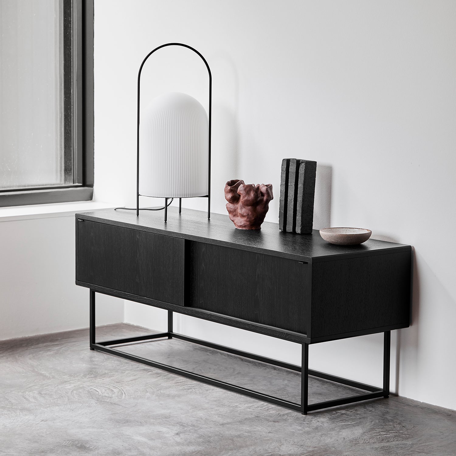 Woud Virka Sideboard Low in black