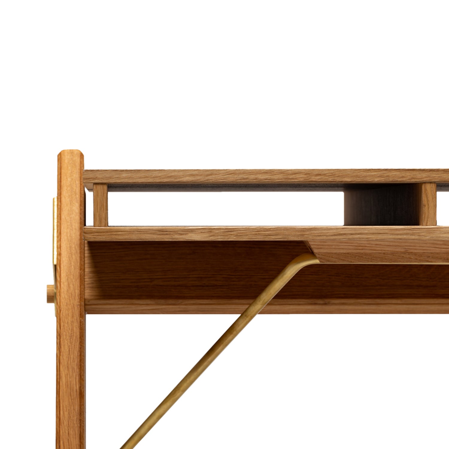 We Do Wood Field Desk in oak detail shot