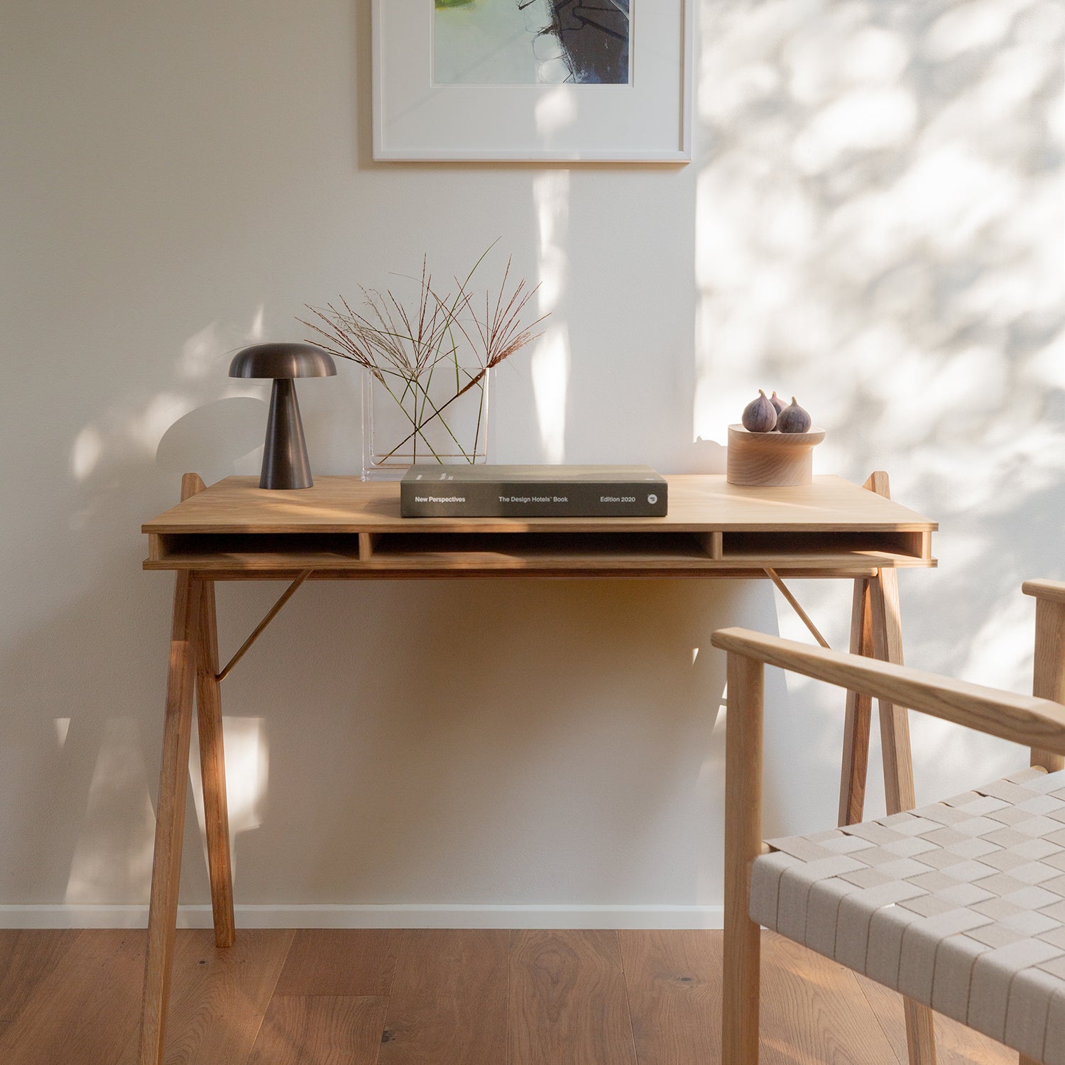 We Do Wood Field Desk in oak ambience image