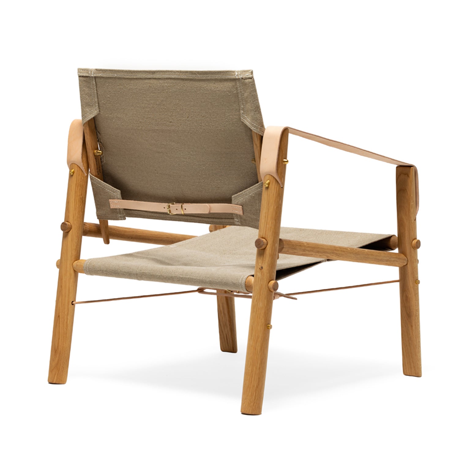 We Do Wood Nomad armchair in oak and canvas