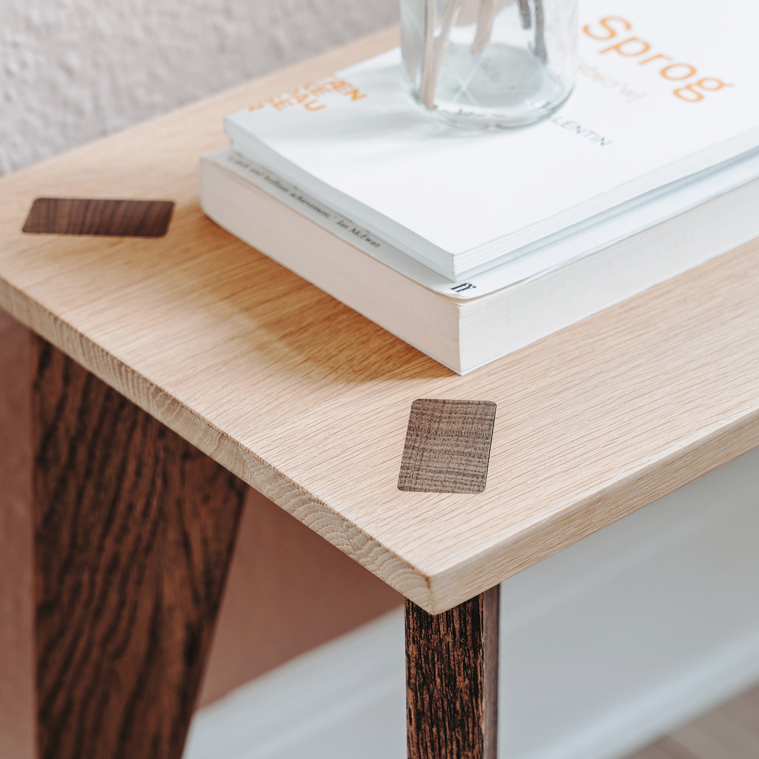 We Do Wood Rank bench in oak detail shot