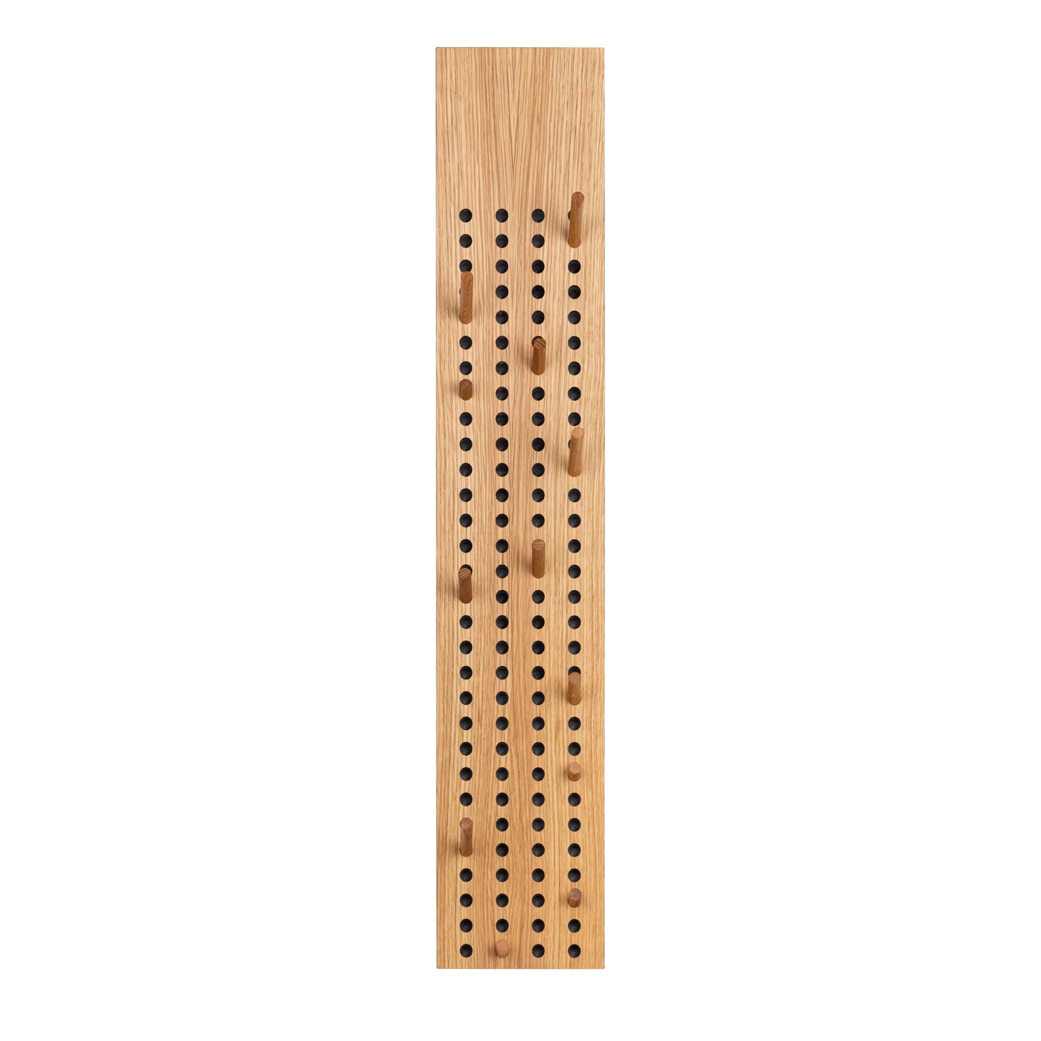 We Do Wood Scorecard Coat Rack in oak - Large Vertical