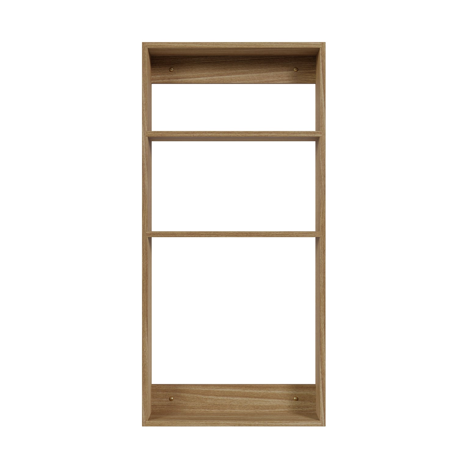 We Do Wood Threesquare wall mounted shelving unit in oak